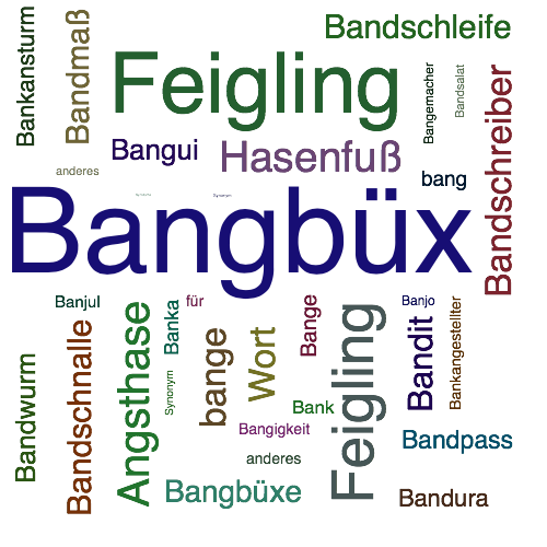 Ein anderes Wort für Bangbüx - Synonym Bangbüx