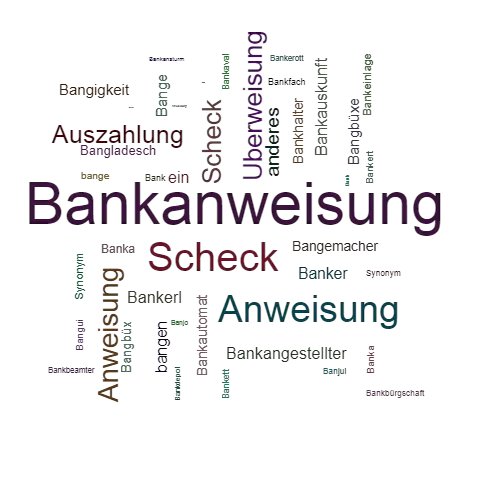 Ein anderes Wort für Bankanweisung - Synonym Bankanweisung