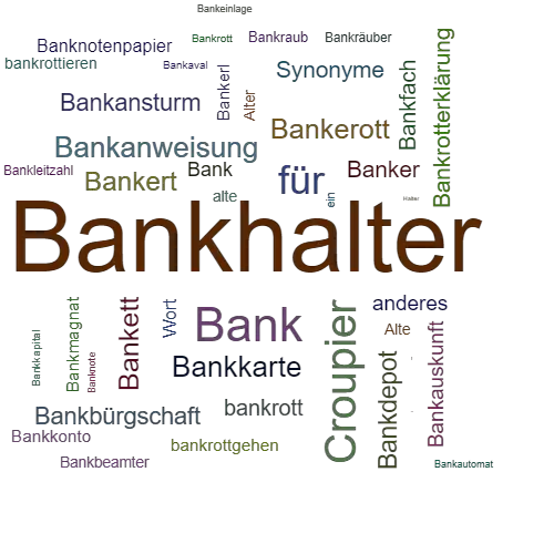Ein anderes Wort für Bankhalter - Synonym Bankhalter