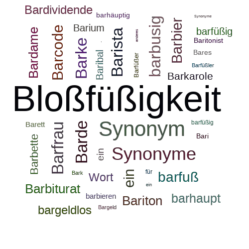 Ein anderes Wort für Barfüßigkeit - Synonym Barfüßigkeit