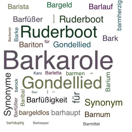 Ein anderes Wort für Barkarole - Synonym Barkarole