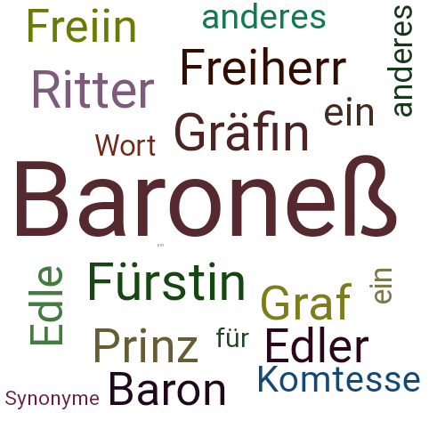 Ein anderes Wort für Baroneß - Synonym Baroneß