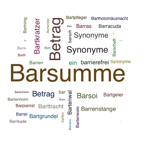 Ein anderes Wort für Barsumme - Synonym Barsumme