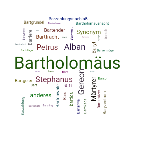 Ein anderes Wort für Bartholomäus - Synonym Bartholomäus