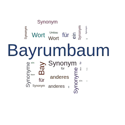 Ein anderes Wort für Bayrumbaum - Synonym Bayrumbaum