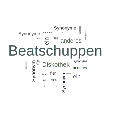 Ein anderes Wort für Beatschuppen - Synonym Beatschuppen