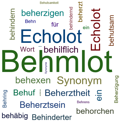 Ein anderes Wort für Behmlot - Synonym Behmlot