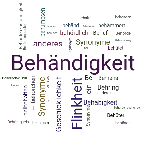 Ein anderes Wort für Behändigkeit - Synonym Behändigkeit