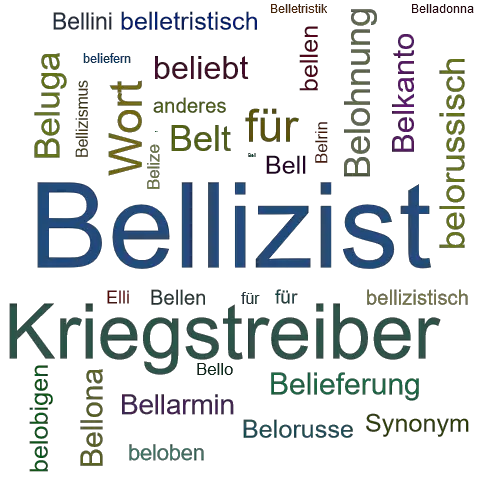 Ein anderes Wort für Bellizist - Synonym Bellizist