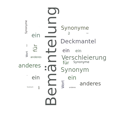 Ein anderes Wort für Bemäntelung - Synonym Bemäntelung