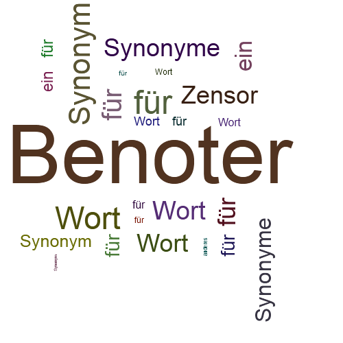 Ein anderes Wort für Benoter - Synonym Benoter