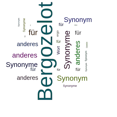 Ein anderes Wort für Bergozelot - Synonym Bergozelot