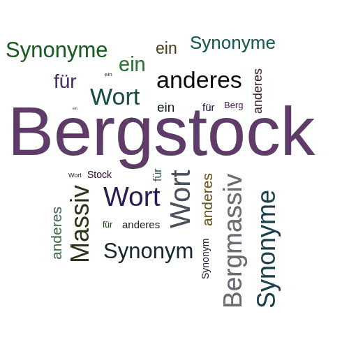 Ein anderes Wort für Bergstock - Synonym Bergstock