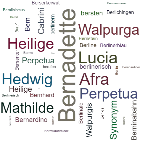 Ein anderes Wort für Bernadette - Synonym Bernadette