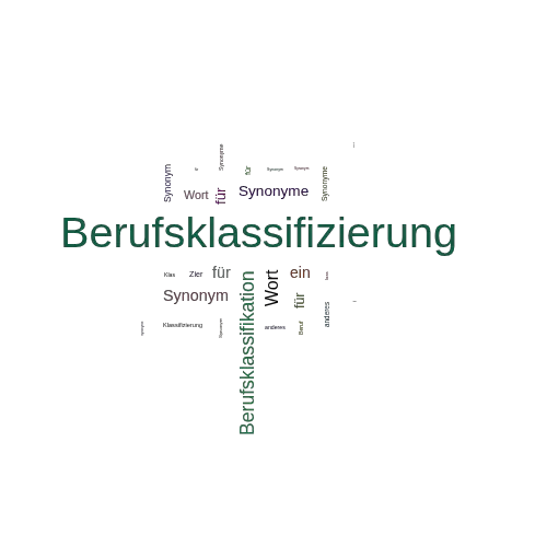 Ein anderes Wort für Berufsklassifizierung - Synonym Berufsklassifizierung