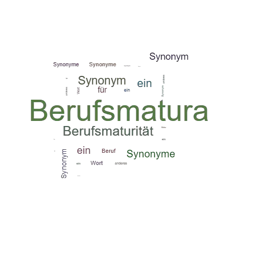 Ein anderes Wort für Berufsmatura - Synonym Berufsmatura