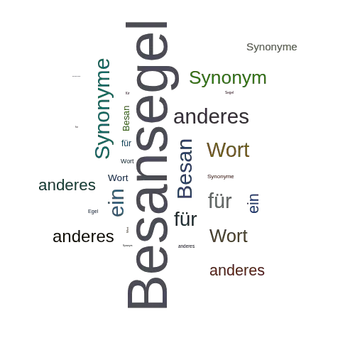 Ein anderes Wort für Besansegel - Synonym Besansegel