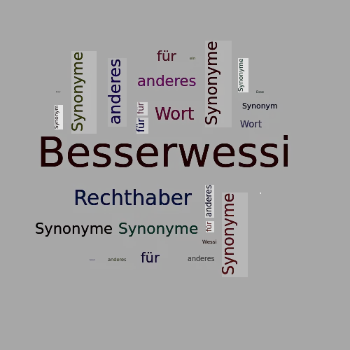 Ein anderes Wort für Besserwessi - Synonym Besserwessi