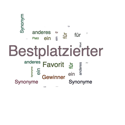 Ein anderes Wort für Bestplatzierter - Synonym Bestplatzierter