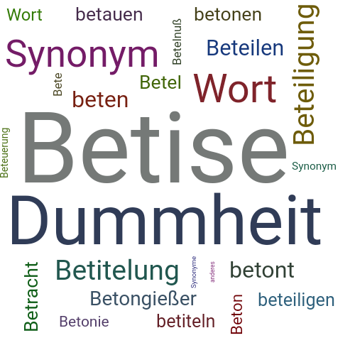 Ein anderes Wort für Betise - Synonym Betise
