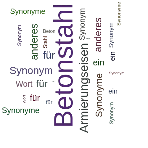 Ein anderes Wort für Betonstahl - Synonym Betonstahl