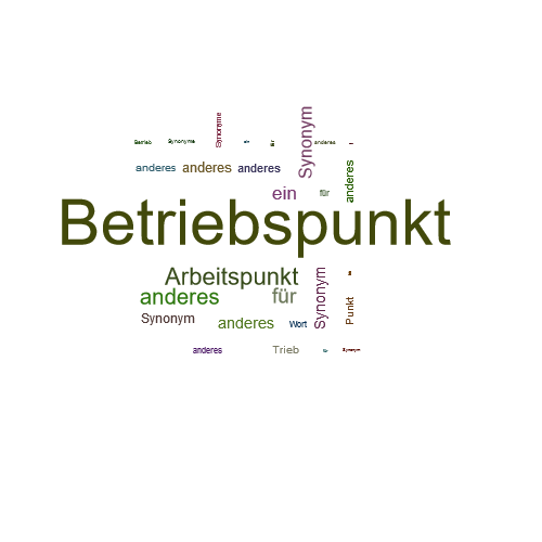 Ein anderes Wort für Betriebspunkt - Synonym Betriebspunkt