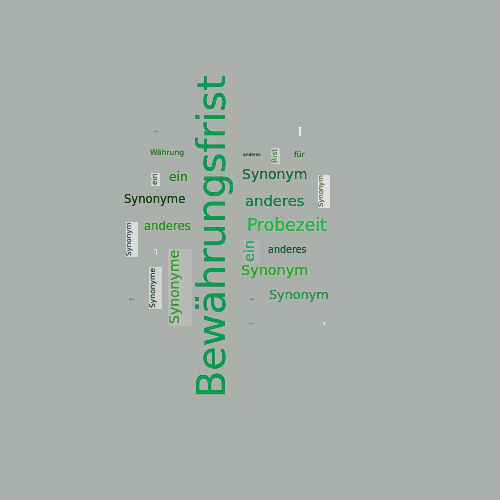 Ein anderes Wort für Bewährungsfrist - Synonym Bewährungsfrist