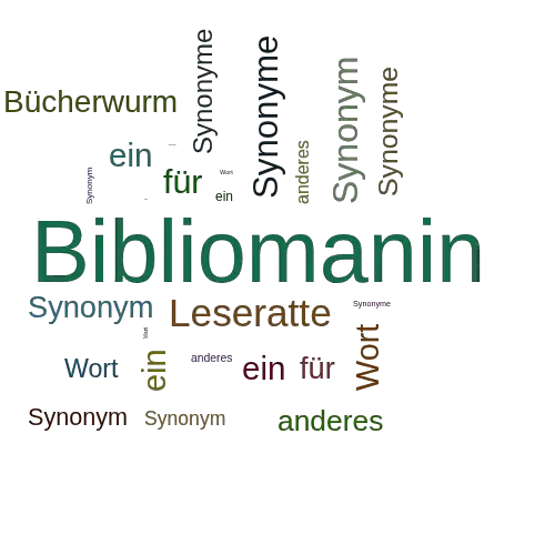 Ein anderes Wort für Bibliomanin - Synonym Bibliomanin