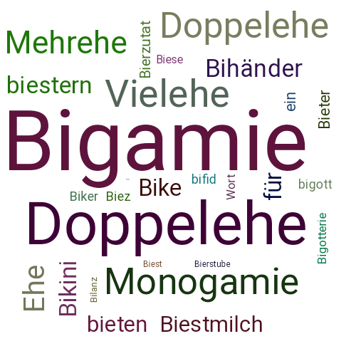 Ein anderes Wort für Bigamie - Synonym Bigamie