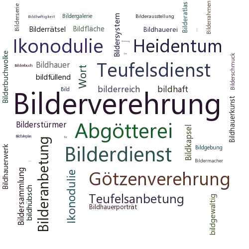 Ein anderes Wort für Bilderverehrung - Synonym Bilderverehrung