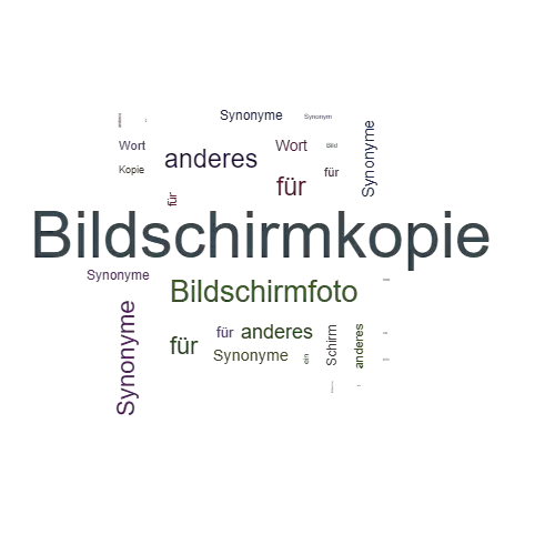 Ein anderes Wort für Bildschirmkopie - Synonym Bildschirmkopie