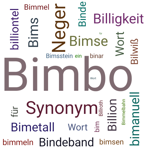 Ein anderes Wort für Bimbo - Synonym Bimbo