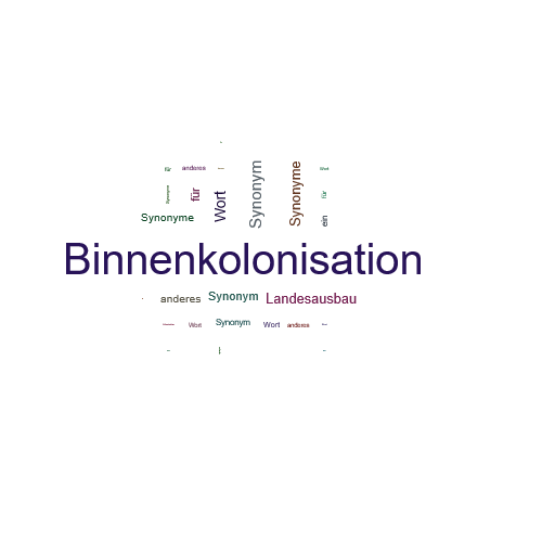 Ein anderes Wort für Binnenkolonisation - Synonym Binnenkolonisation