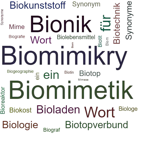 Ein anderes Wort für Biomimese - Synonym Biomimese
