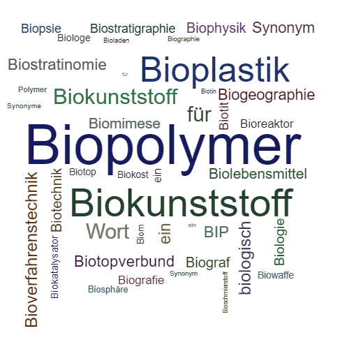 Ein anderes Wort für Biopolymer - Synonym Biopolymer