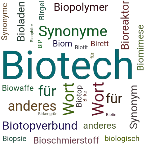 Ein anderes Wort für Biotech - Synonym Biotech