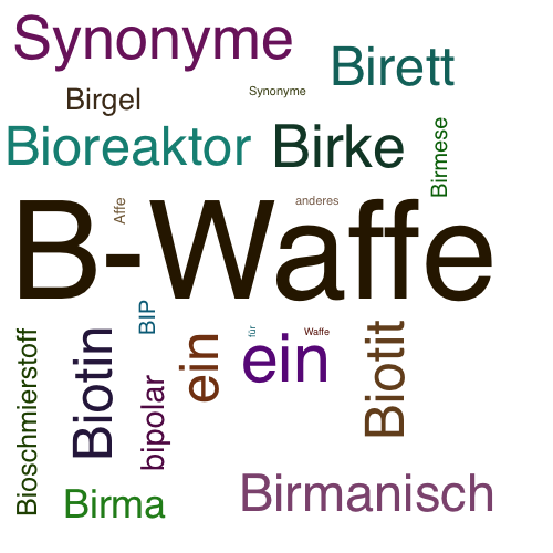 Ein anderes Wort für Biowaffe - Synonym Biowaffe