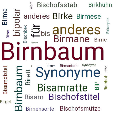 Ein anderes Wort für Birnenbaum - Synonym Birnenbaum