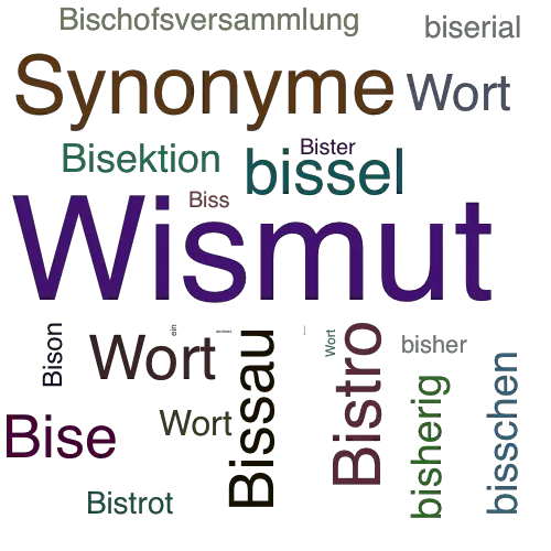 Ein anderes Wort für Bismut - Synonym Bismut