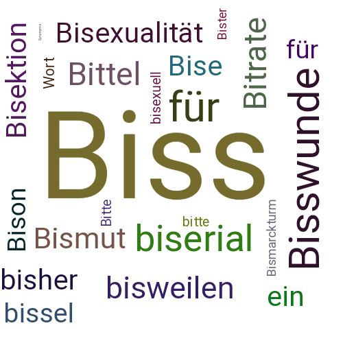 Ein anderes Wort für Biss - Synonym Biss