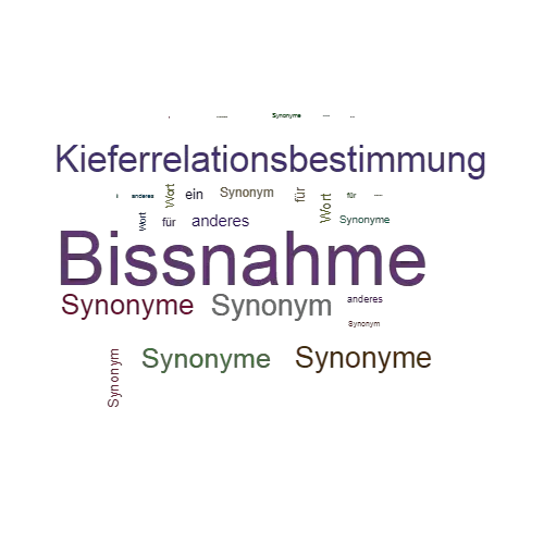 Ein anderes Wort für Bissnahme - Synonym Bissnahme