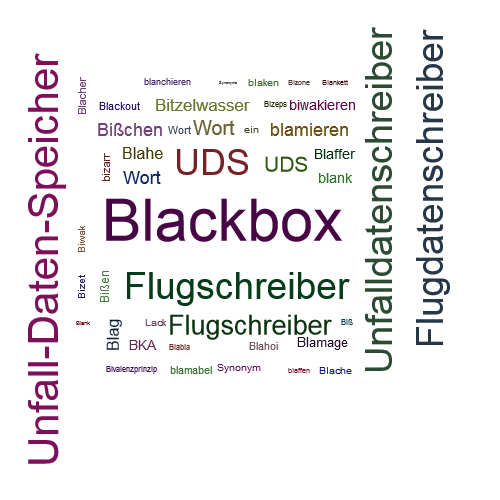 Ein anderes Wort für Blackbox - Synonym Blackbox