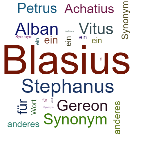 Ein anderes Wort für Blasius - Synonym Blasius