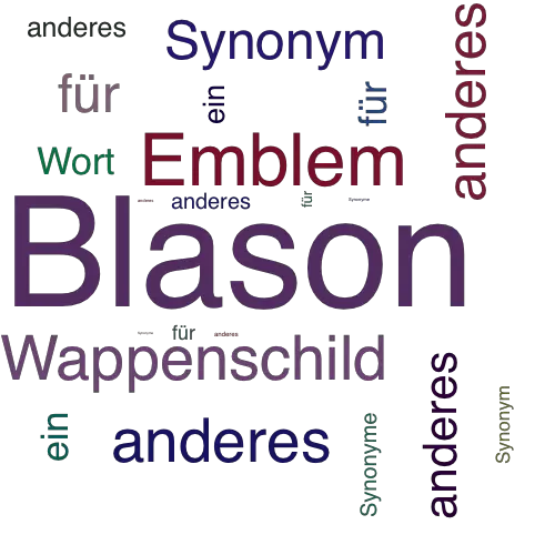 Ein anderes Wort für Blason - Synonym Blason