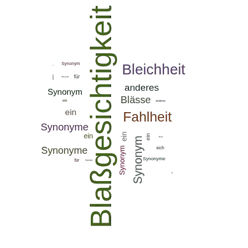 Ein anderes Wort für Blaßgesichtigkeit - Synonym Blaßgesichtigkeit