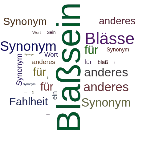 Ein anderes Wort für Blaßsein - Synonym Blaßsein