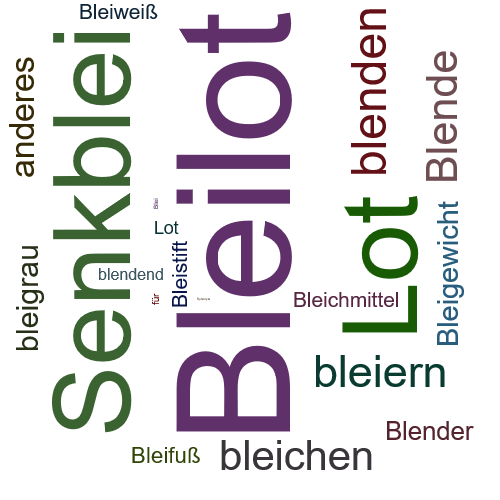 Ein anderes Wort für Bleilot - Synonym Bleilot