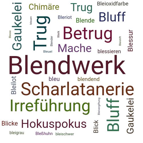 Ein anderes Wort für Blendwerk - Synonym Blendwerk