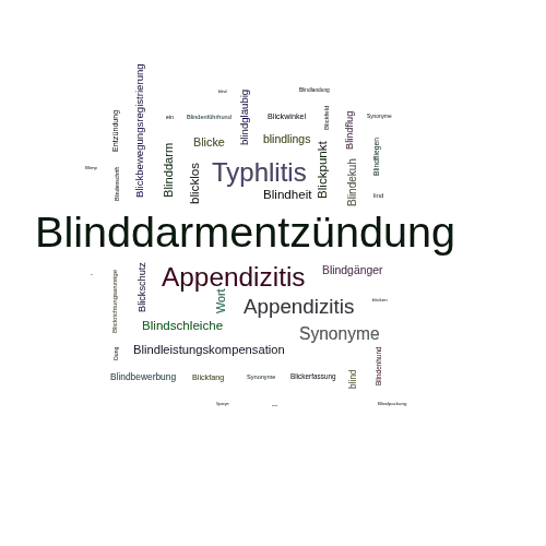 Ein anderes Wort für Blinddarmentzündung - Synonym Blinddarmentzündung
