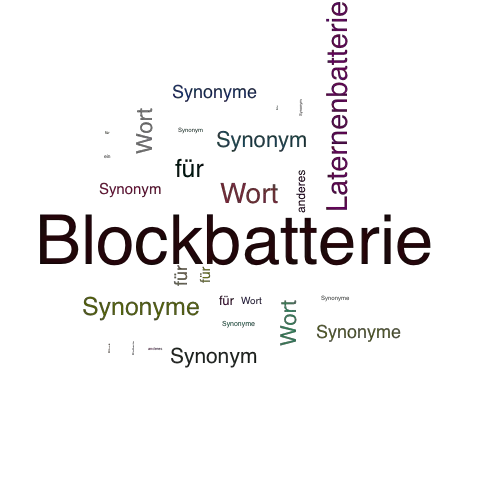 Ein anderes Wort für Blockbatterie - Synonym Blockbatterie